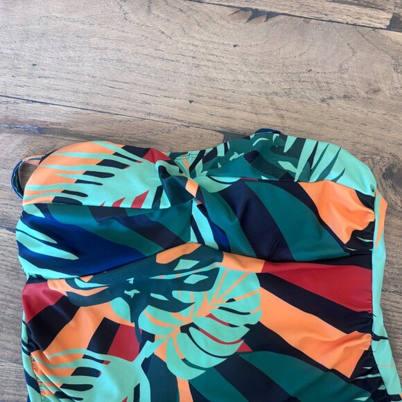 Nuoyanmei Women's Front Twisted Retro One Piece Padded Swimsuits - Picture 5 of 7